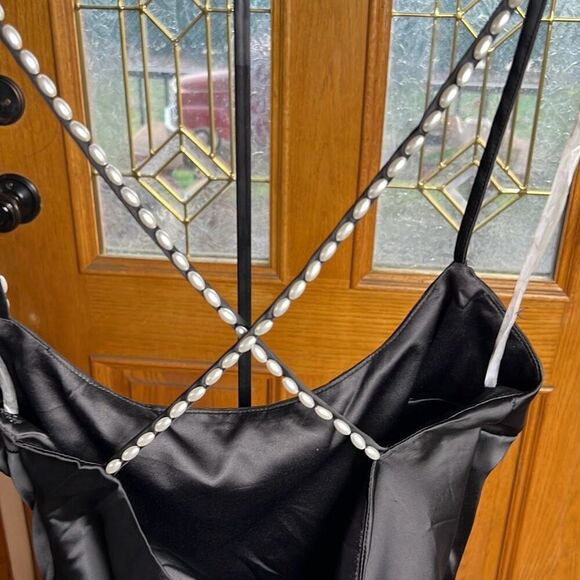 Princess Polly VERONIKA MINI DRESS BLACK Size 4 New - Picture 9 of 10